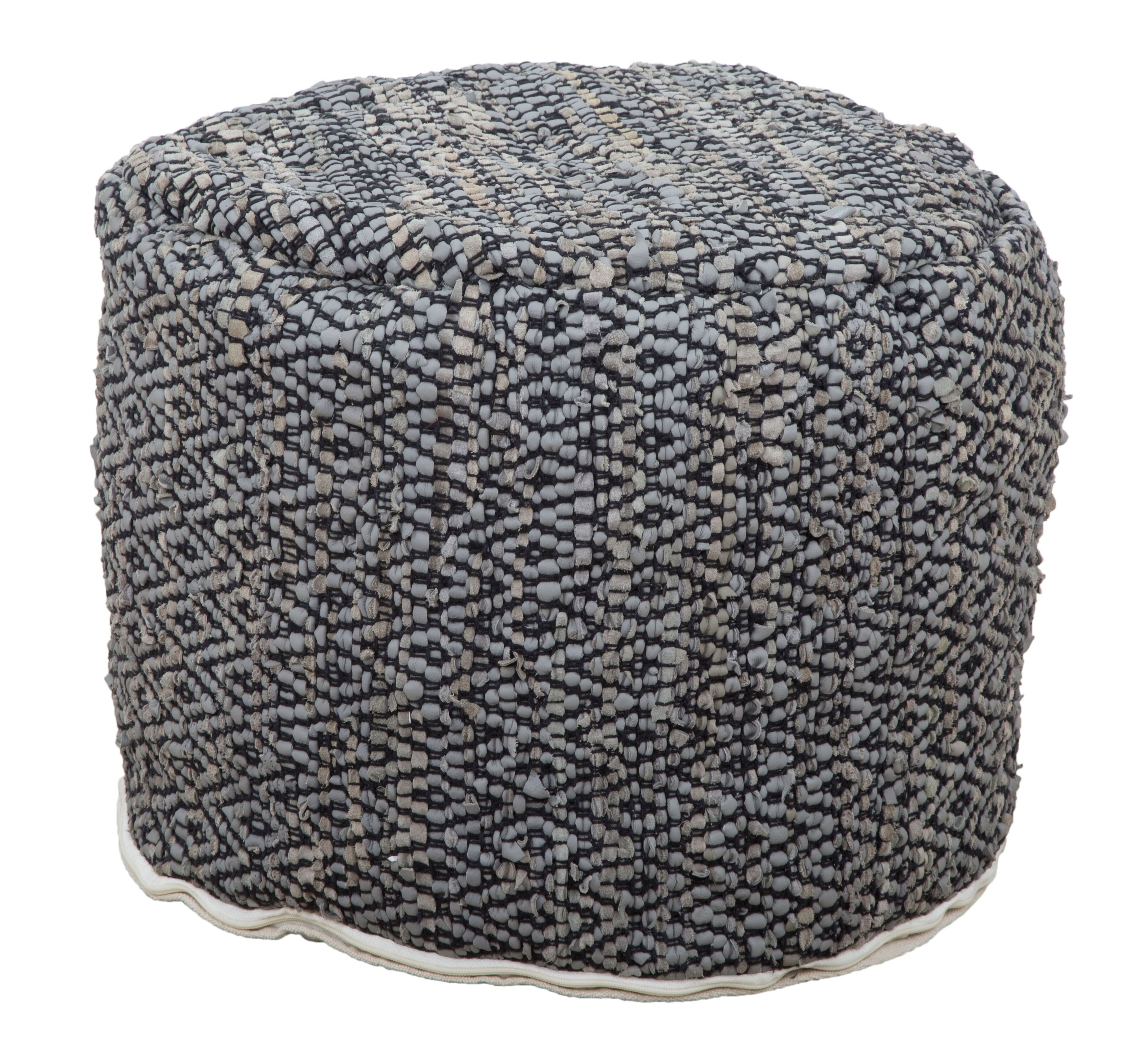 PUFF DAMASCO ROUND CM 50X50X40 (90%LEATHER / 10% COTTON) D141623000R