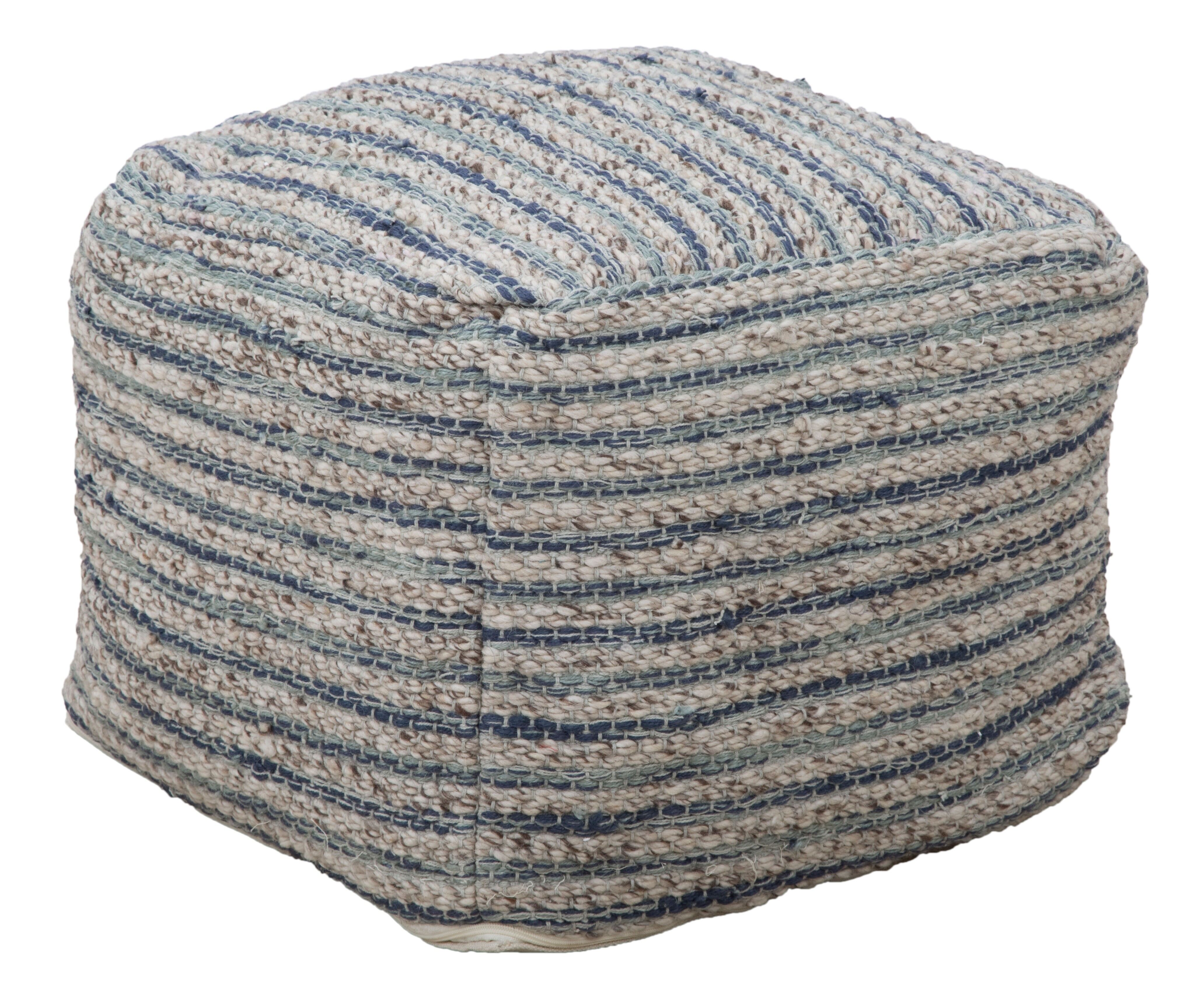PUFF PERU' SQUARE CM 50X50X40 (35%WOOL / 35% JUTE / 30% COTTON) D141625000Q