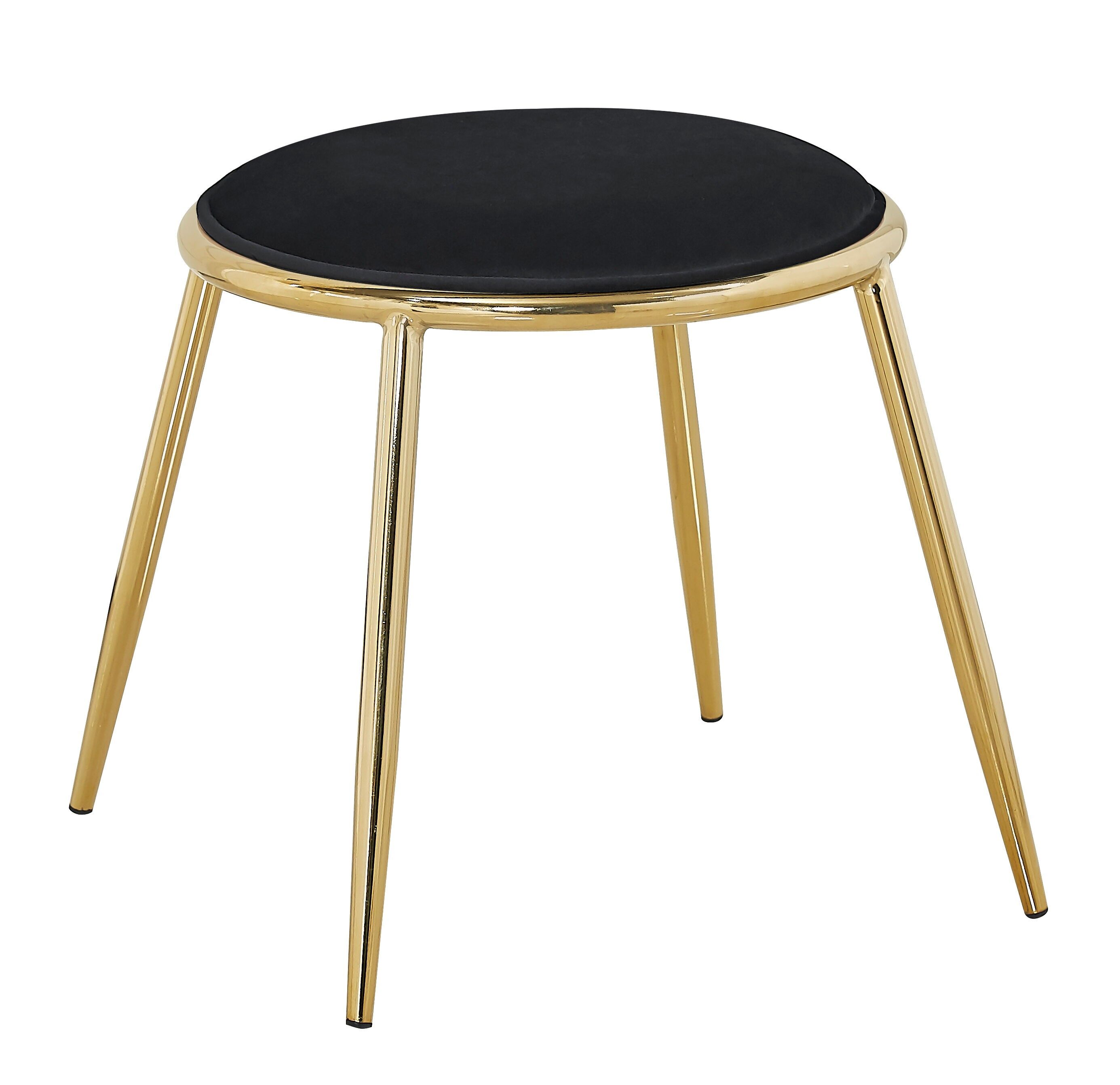 STOOL GLAM EMILY BLACK CM Ø 45X45 (LEGS SIZE CM 41) D142155000N