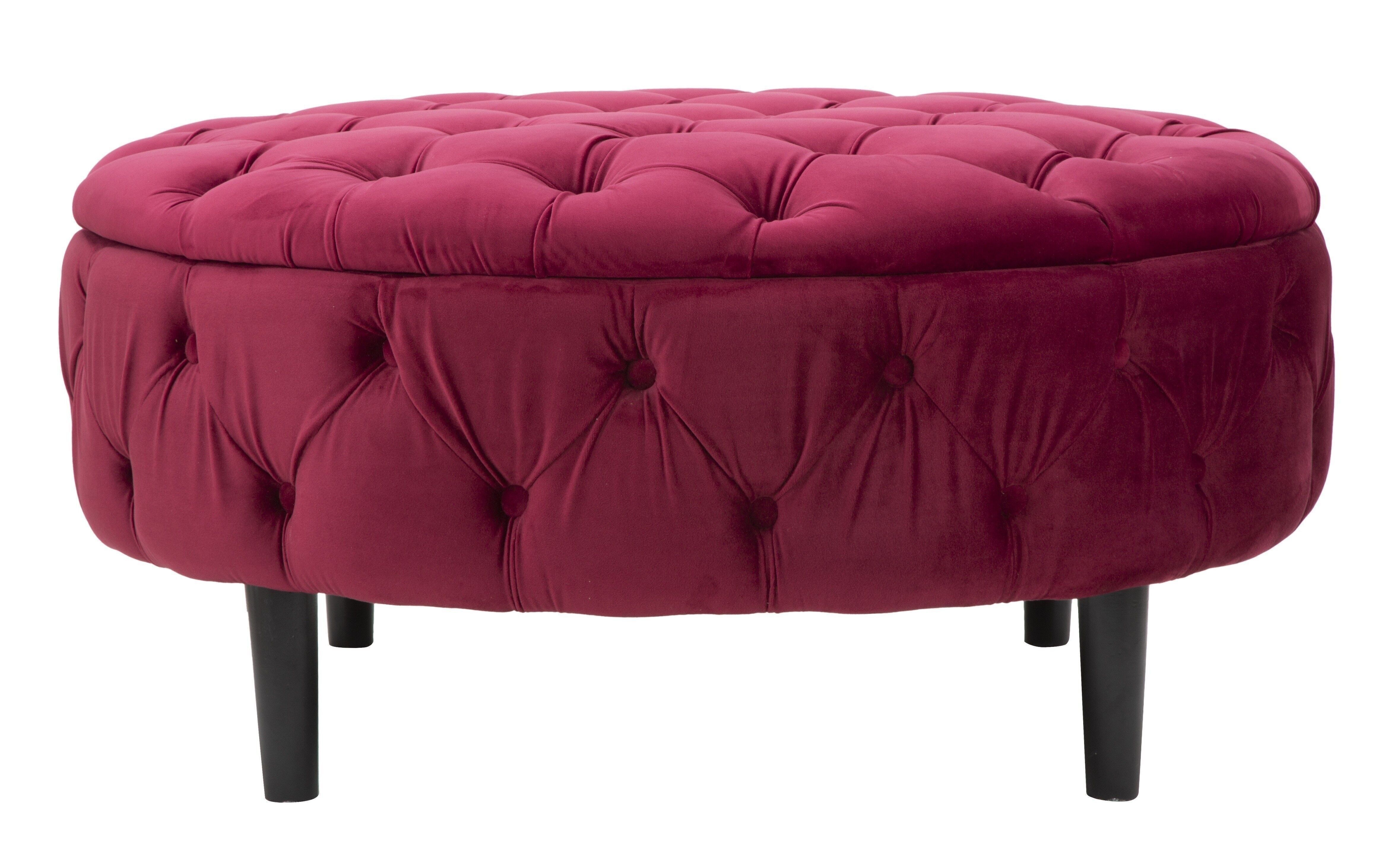 POUF WITH STORAGE QUEEN BORDEAUX CM Ø 90X40 D142174000B