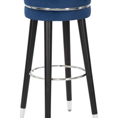 Bar Stool Paris Blu/Silver Cm Ø 35X74 D14227800BB