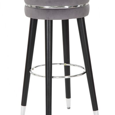 Bar Stool Paris Grigio/Silver Cm Ø 35X74 D14227800BG