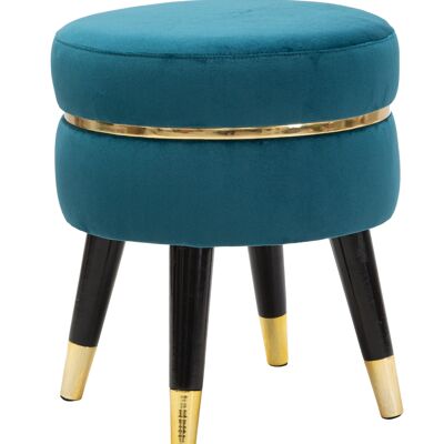 STOOL PARIS TEAL/GOLD CM 35X40,5 D14227900ST