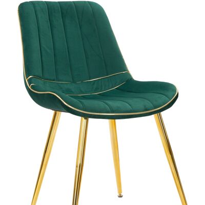 Set 2 Chairs Paris Green/Gold Set 2 Pcs Cm 51X59X79 D142337000V