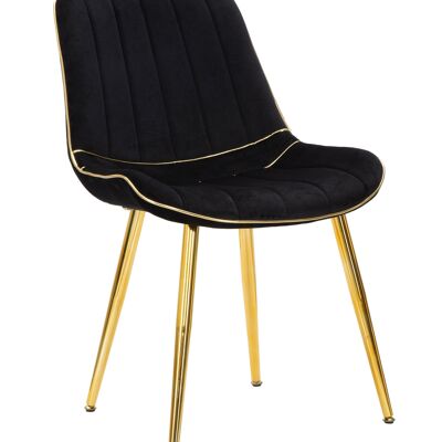 Set 2 Chairs Paris Nera/Gold Set 2 Pcs Cm 51X59X79 D142337000N