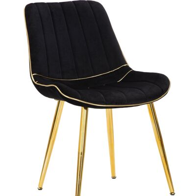 Set 2 Chairs Paris Nera/Gold Set 2 Pcs Cm 51X59X79 D142337000N