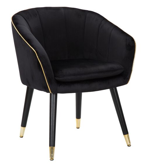 Armchair Paris Nera/Gold Cm 62X58X78 D142338000N