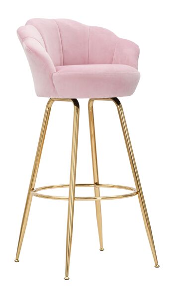 Tabouret de Bar Bar Vienne Rose Cm 55X53X110 D142378000R