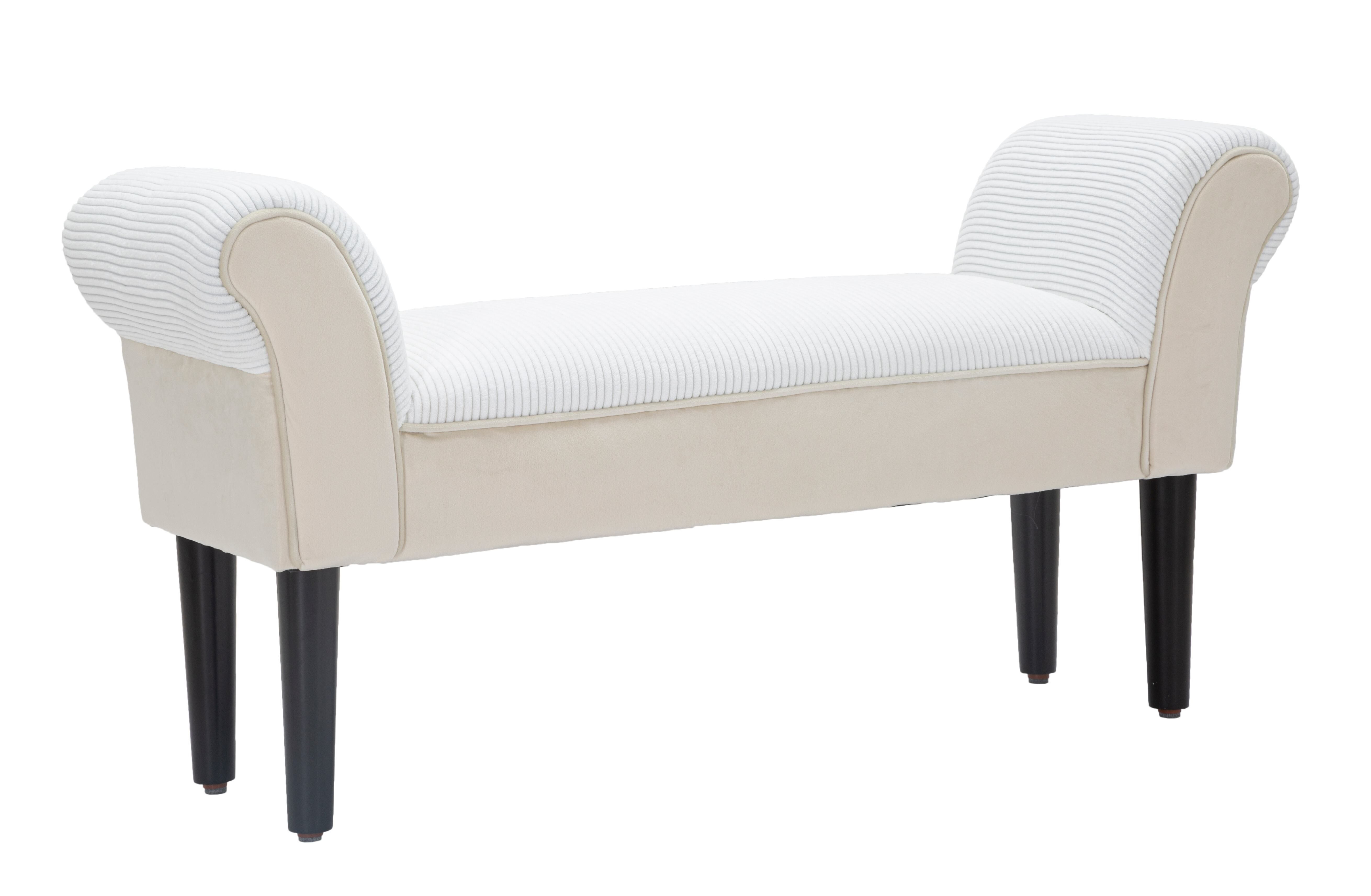 BENCH VELVET CREMA CM 102X31X51 D142406000C