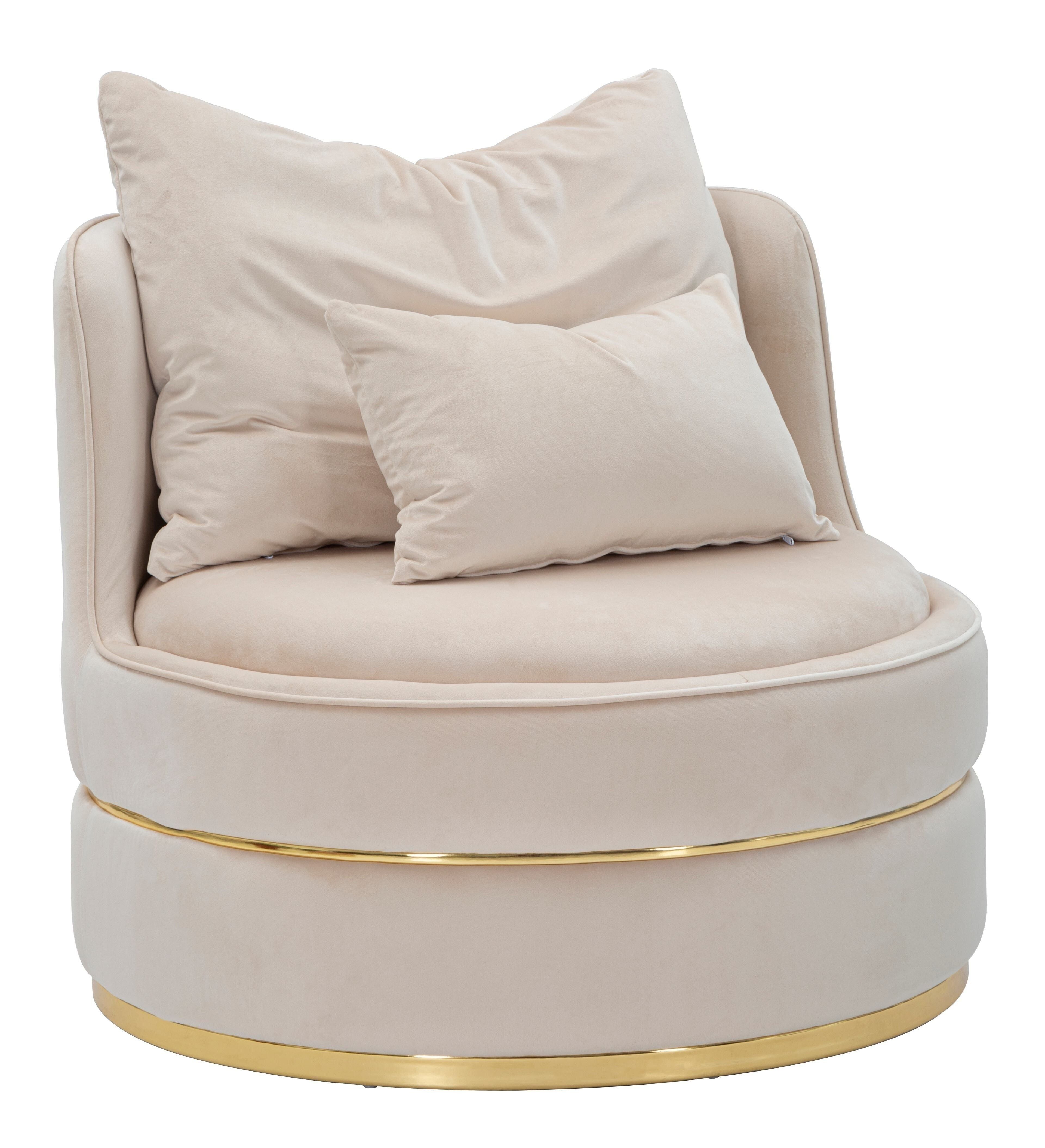 ARMCHAIR PARIS SPACE CREMA/GOLD CM Ø 84X72 D142410000C