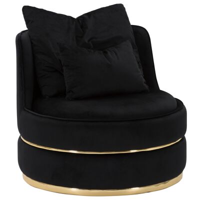 POLTRONA PARIS SPACE NERO/ORO CM Ø 84X72 D142410000N