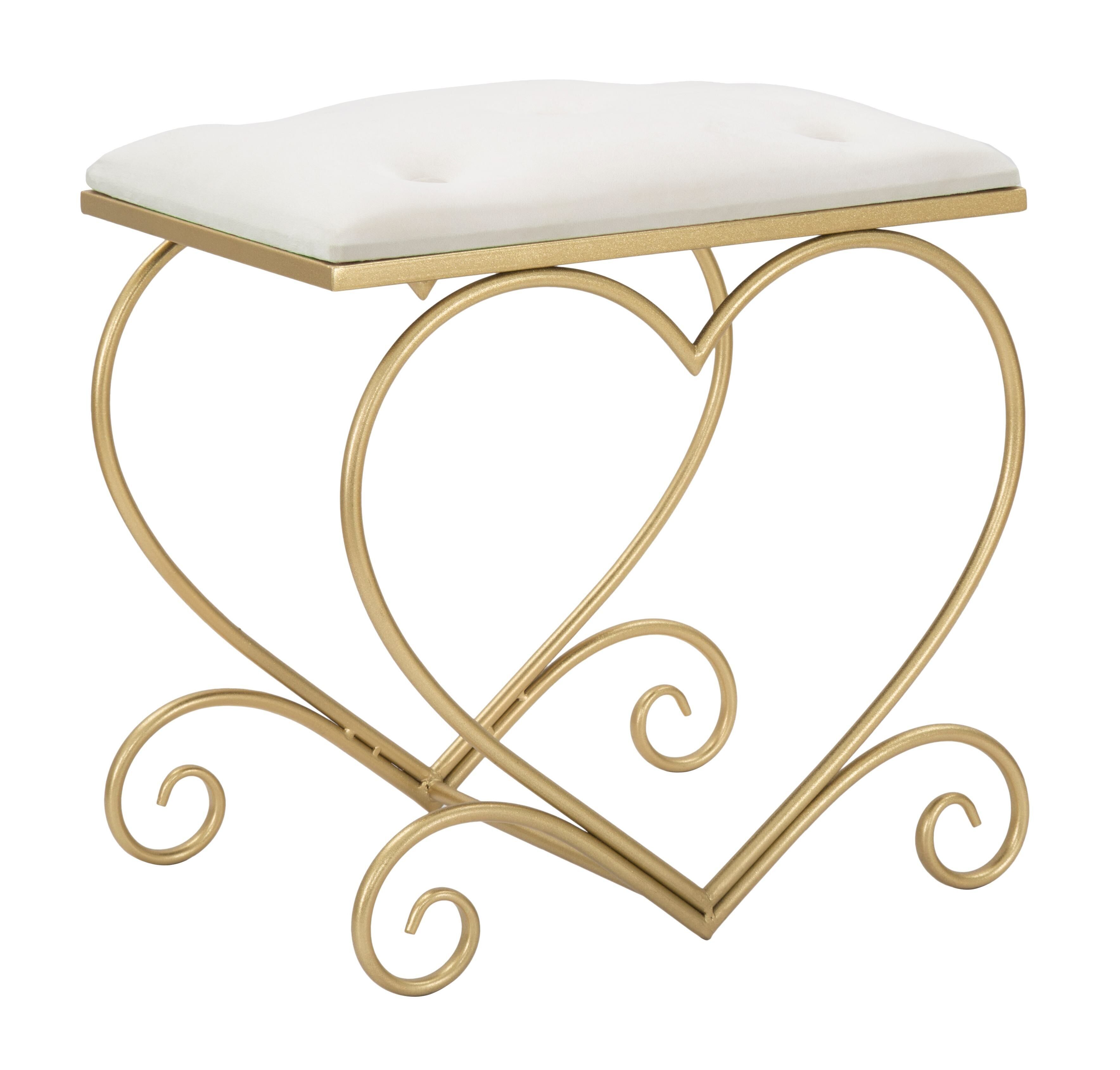 STOOL HEART CREMA CM 50X37,5X51,5 D142430000C