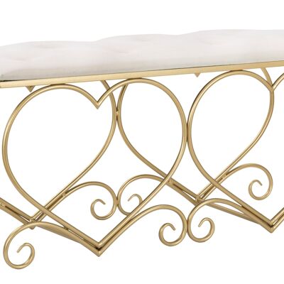 BANC COEUR CRÈME CM 105X37,5X51,5 D142431000C