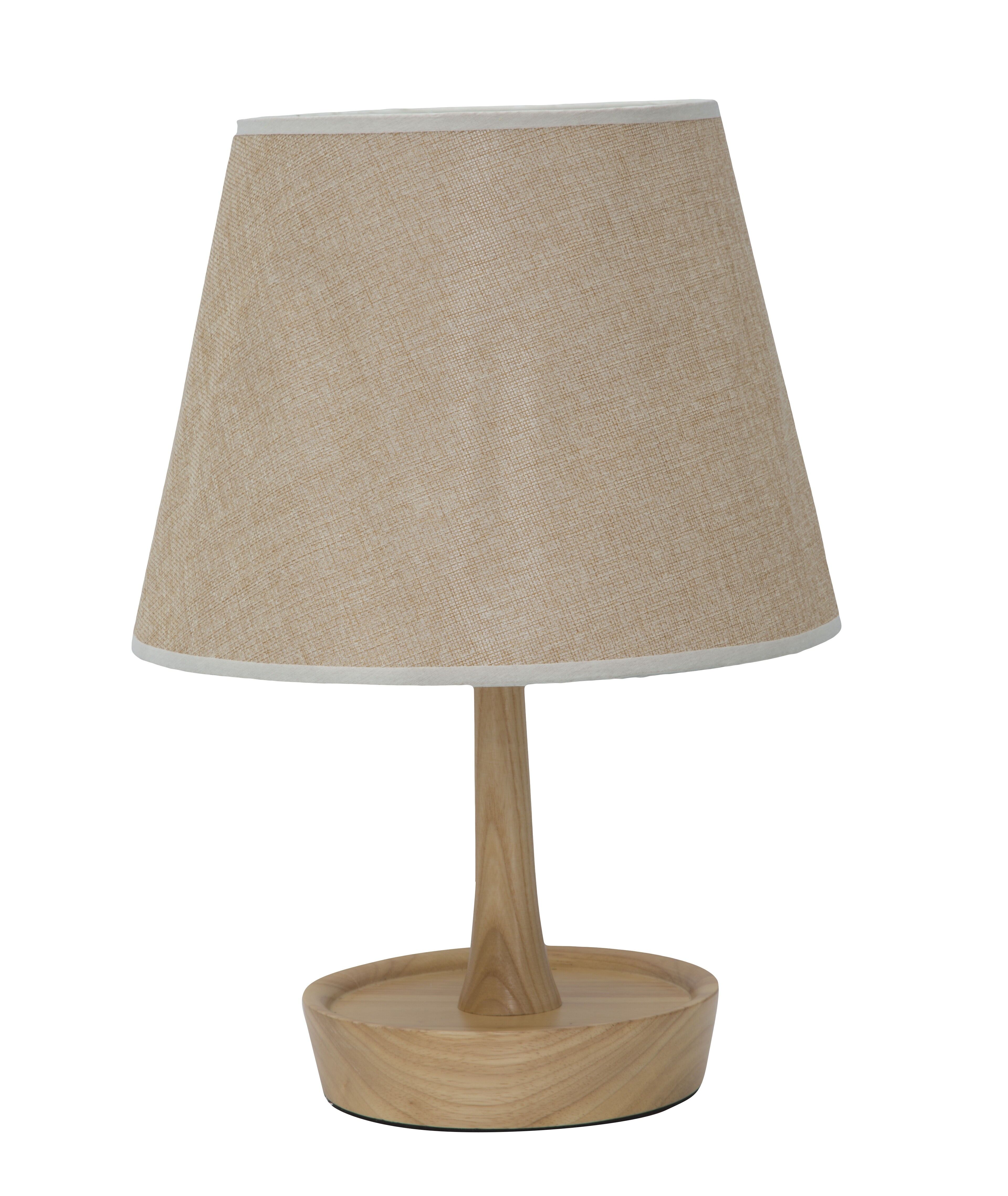 WOOD TABLE LAMP WITH PLATE -B- Ø CM 25X49 D170912000B