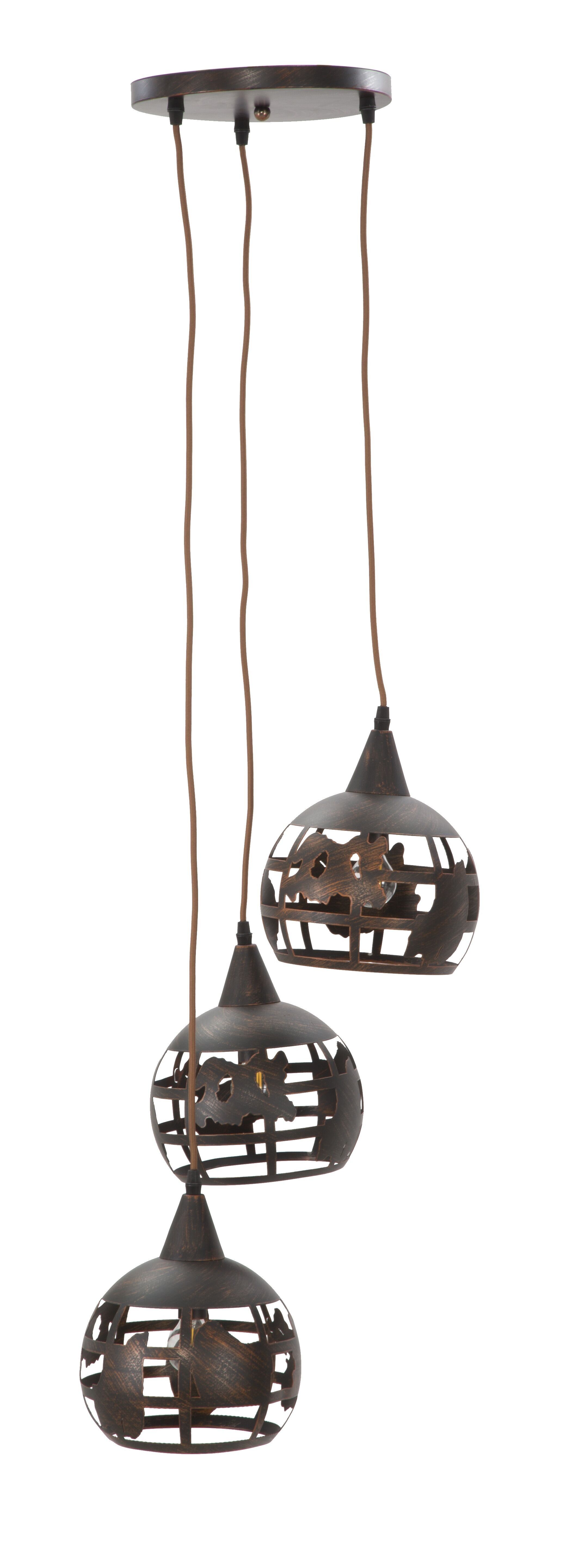 CEILING LAMP WORLD 3 LIGHTS INDUSTRY CM 43X43X140 D171009000I