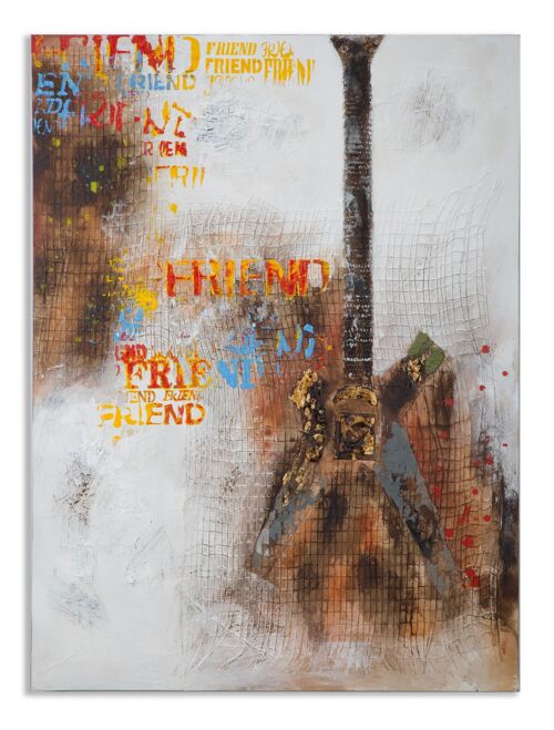 WALL PAINTING ON CANVAS GUITAR ARTY CM 90X3,5X120 D316880000