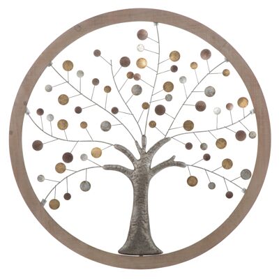 WALL PANEL TREE OF LIFE MIRROR NEW CM Ø 80X2 D318430001