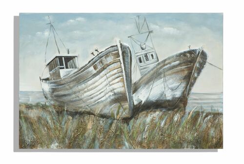 HANDMADE WALL PAINTING BOAT CM 120X3,7X80 D318640000