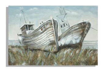 PEINTURE MURALE FAIT MAIN BATEAU CM 120X3,7X80 D318640000