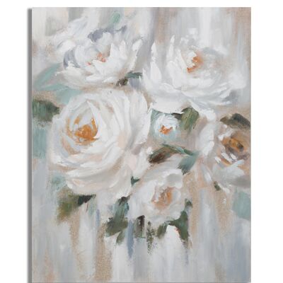 QUADRO MURALE FATTO A MANO CREMA FIORE CM 80X3,7X100 D321300000