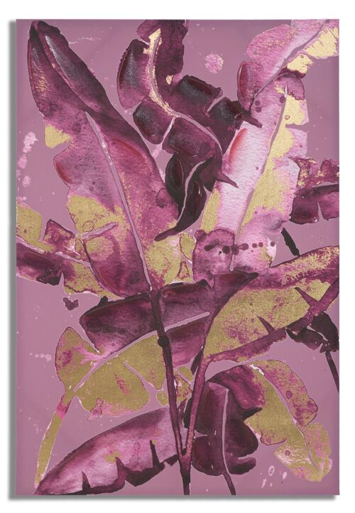 PRINTING WITH PAINT DARK LEAVES CM 80X3X120 D321710000
