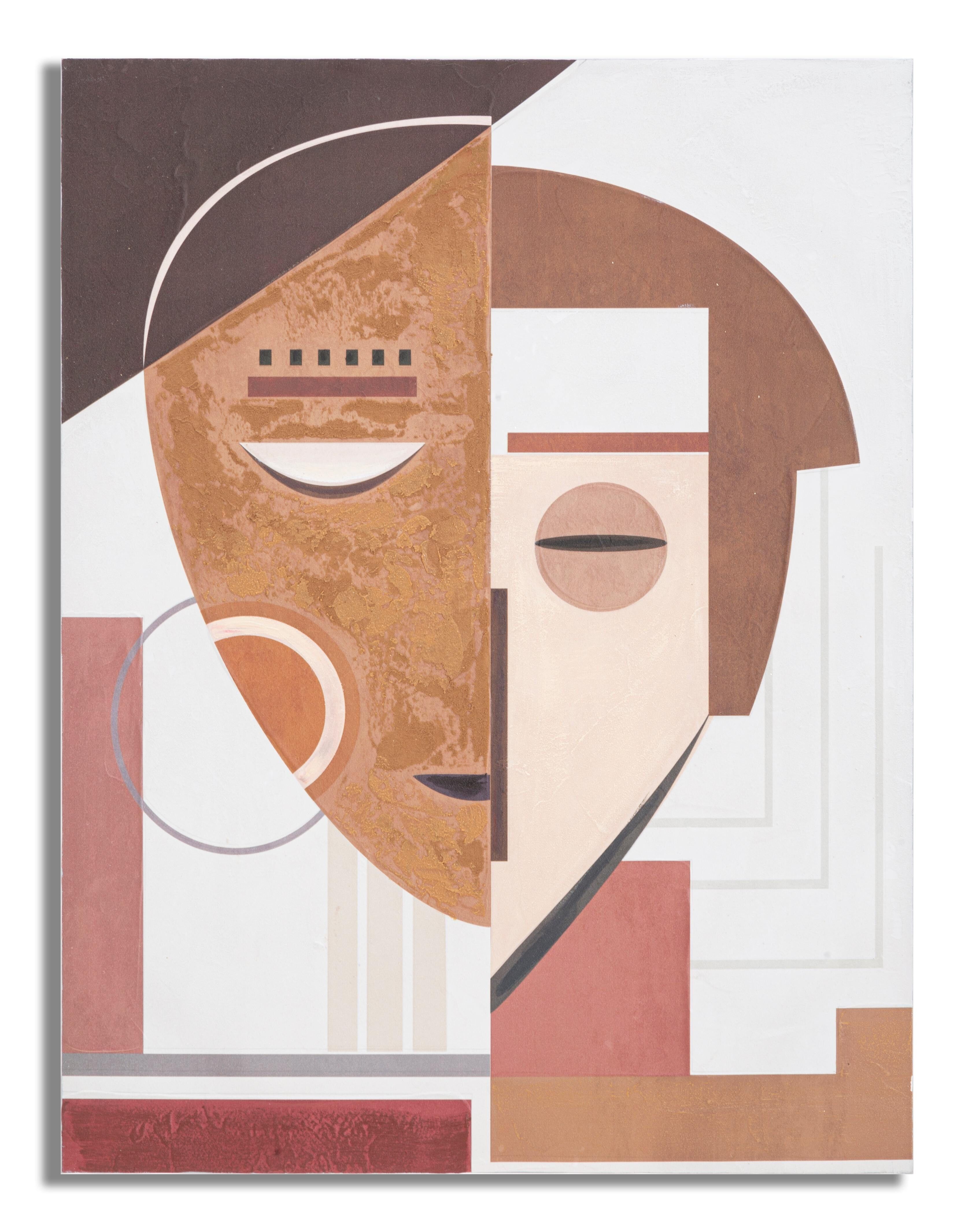 HANDMADE WALL PAINTING ETHNIC FACE CM 60X2,7X80 D322020003