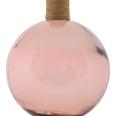 Vase Corde Artemis Vetro Riciclato Rosa Cm 34X44 (Fabriqué En Espagne) D420420003