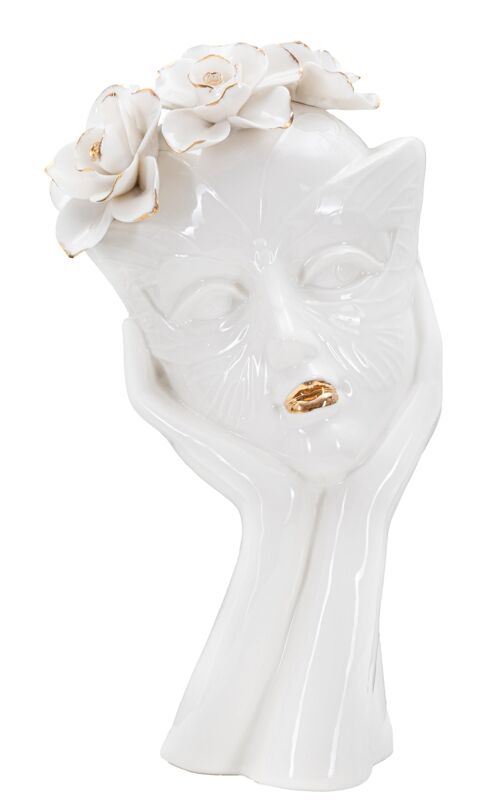 VASE WOMAN MASK CM 16,5X14X27,3 D420680000