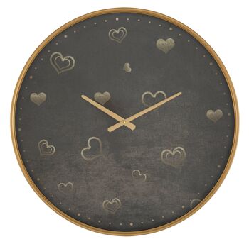 HORLOGE MURALE COEURS CM Ø 60X6 D647470000