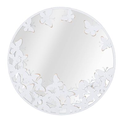 WALL MIRROR WHITE BUTTERFLY CM 62.5X2.3 D660510000