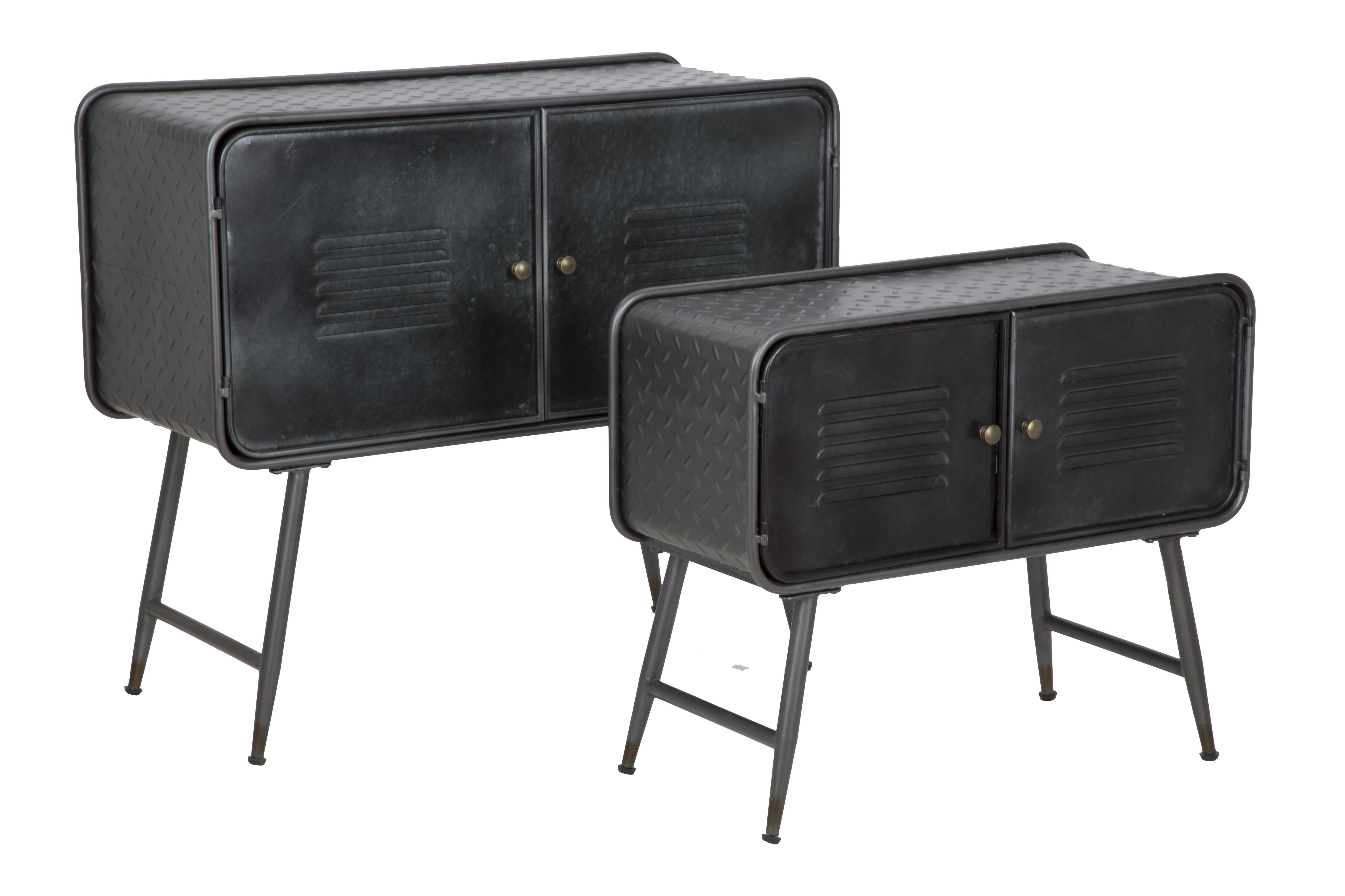 SET 2 ARMADI SCUOLA IN FERRO CM 88X38X78 - CM 70.5X30X58.5 D1417730000