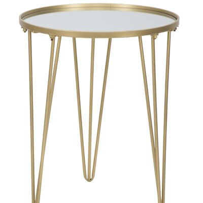 TAVOLINO GLAM GOLD/SPECCHIO CM Ø 40X49 D1420640003