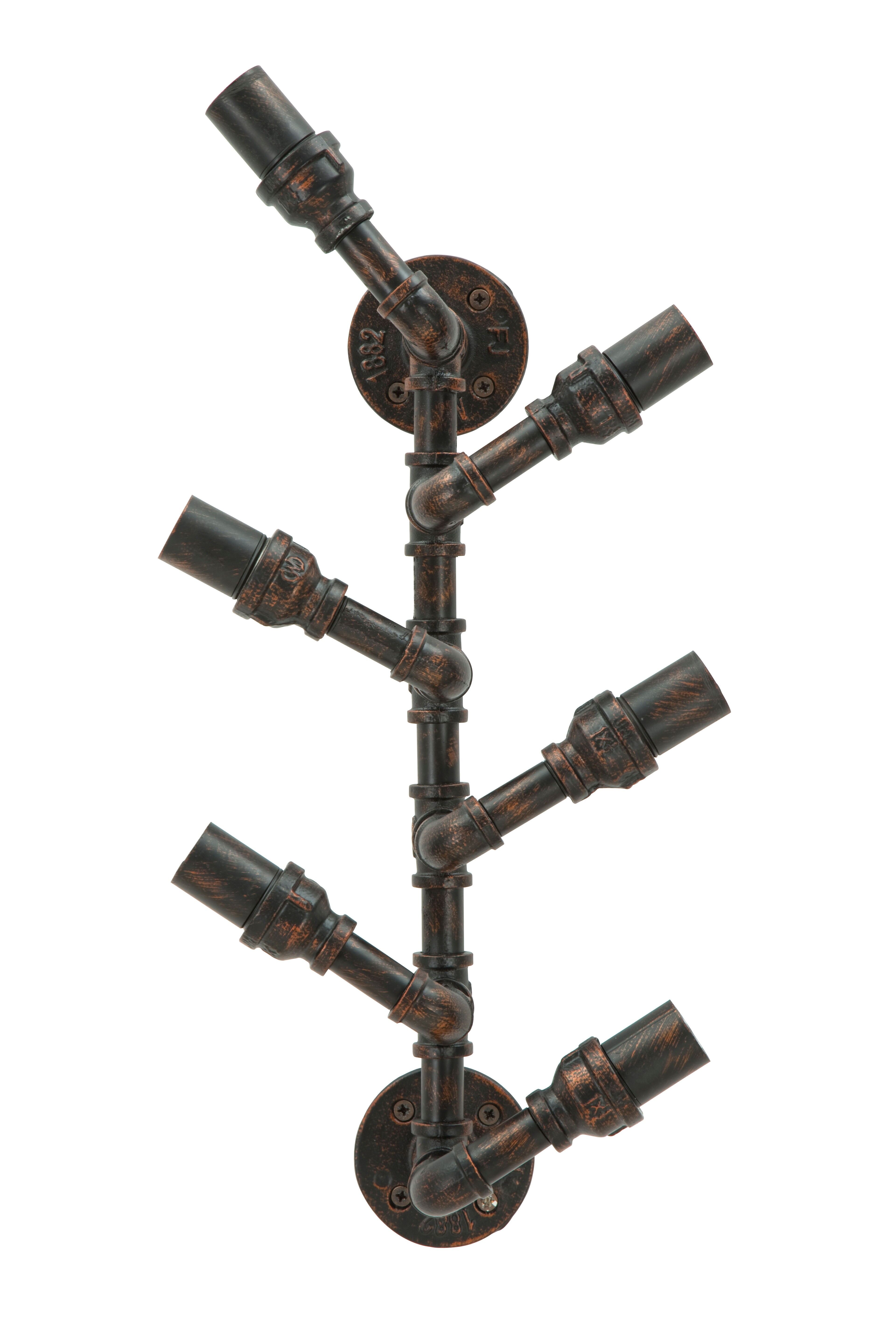 PORTA BOTTIGLIE DA PARETE MANHATTAN 6 POSTI CM 27x15x55 D1420940006