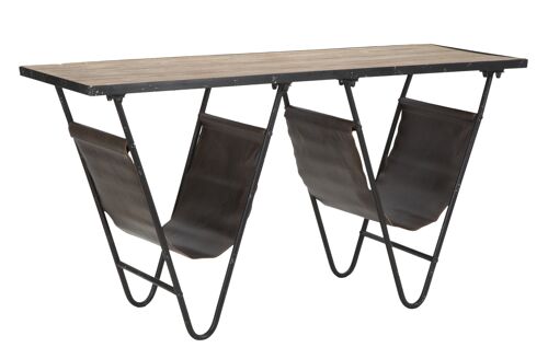 TABLE WITH MAGAZINE HOLDER CM 120X43X62,5 D1421060000