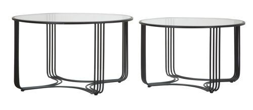 SET 2 COFFEE TABLES DUBLINO CM 81X81X47 - 71X71X43 D1422380000