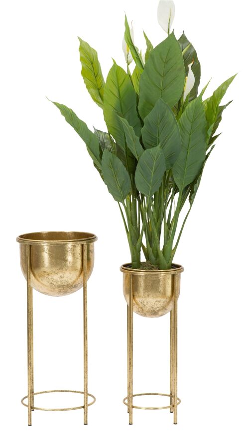 SET 2 FLOWER HOLDERS GLAM COPPIA CM Ø 27X62-21,5X52 D1422770000