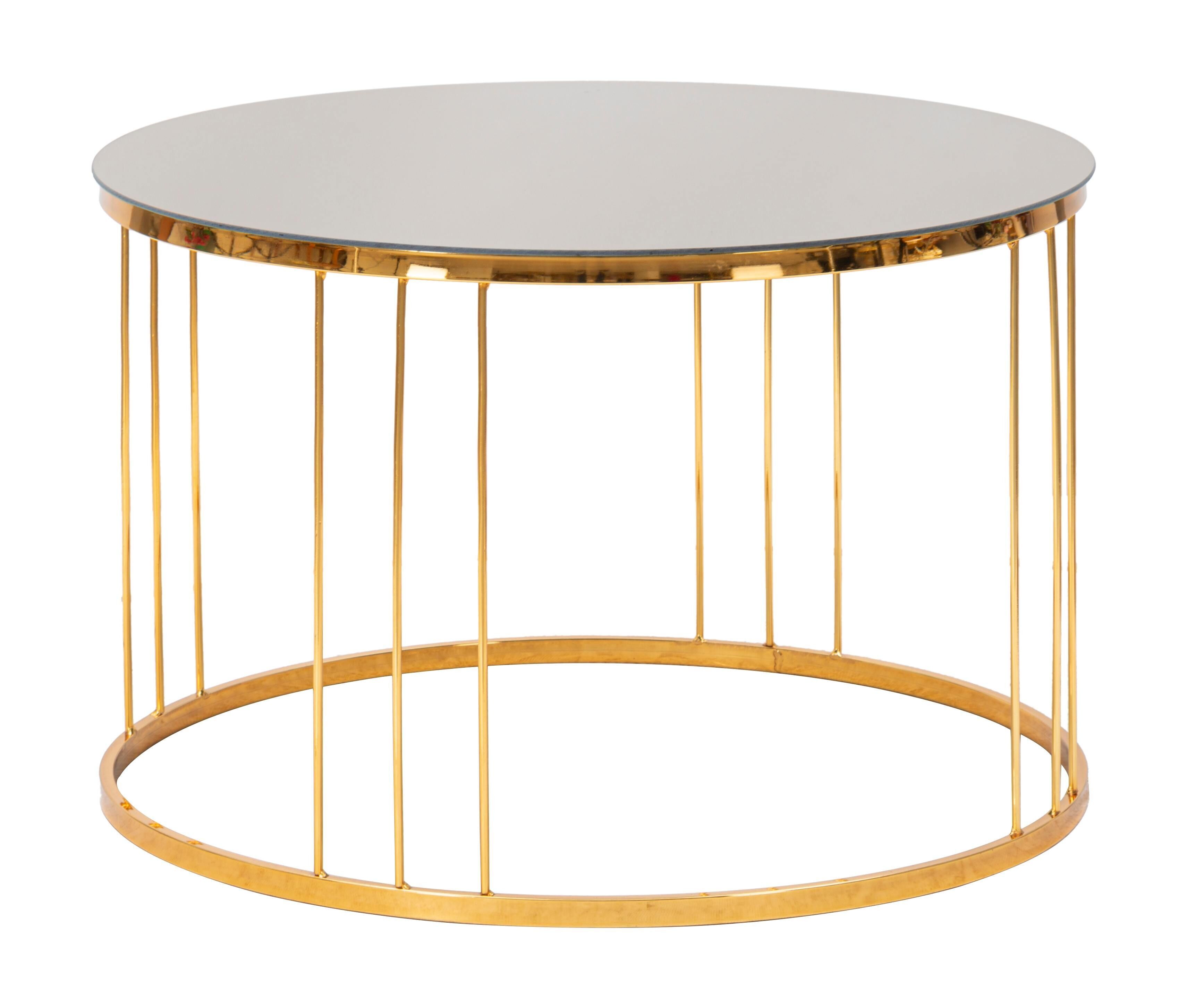 TAVOLINO SPECCHIO SEMPLICE BRONZO CM D1425420000