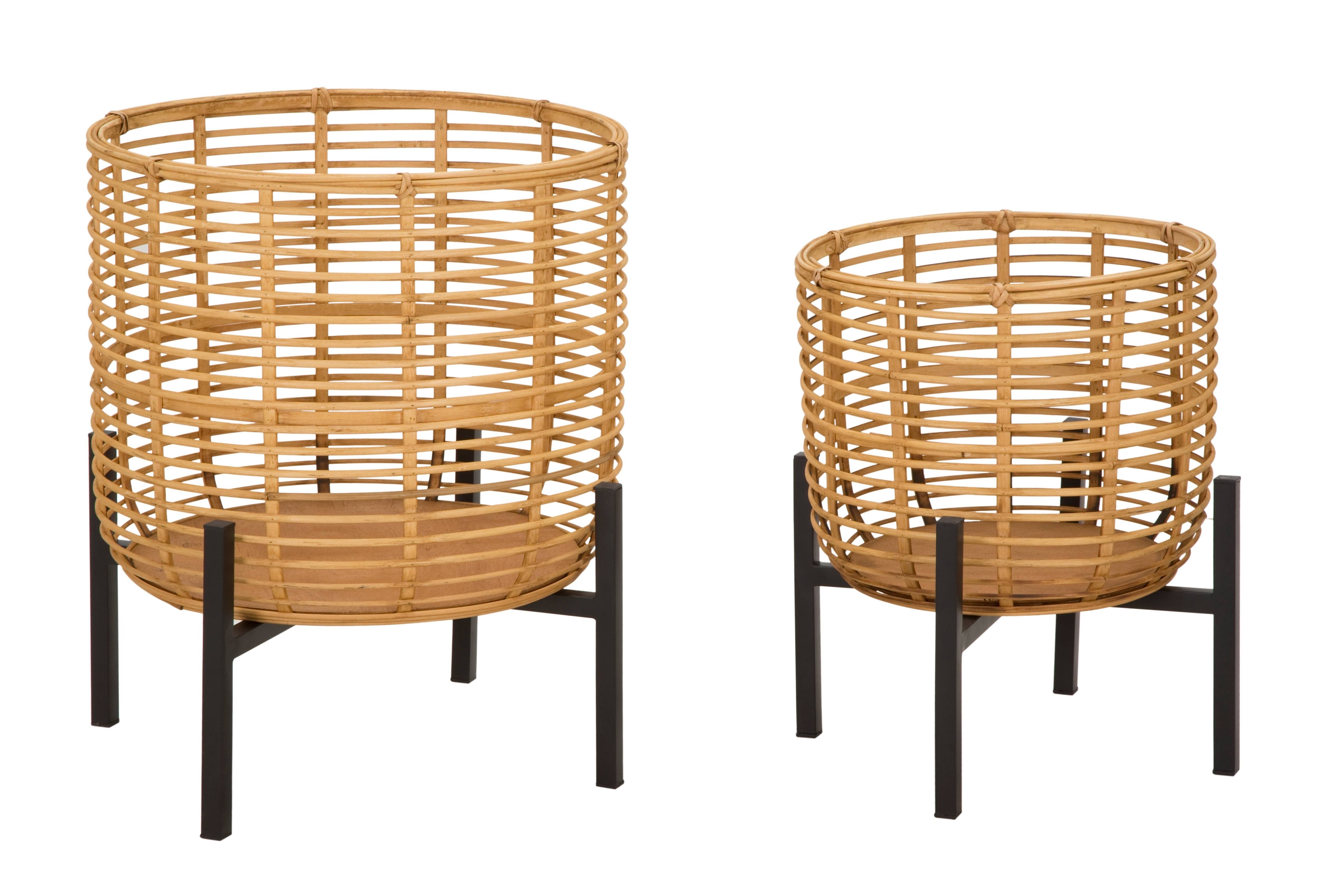 SET 2 RATTAN VASE HOLDER  CM  41X47-33X39 D1426000003