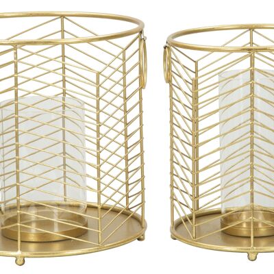LOT DE 2 BOUGIES GLAM RING CM Ø 23,5X25-19X24 D1903360000