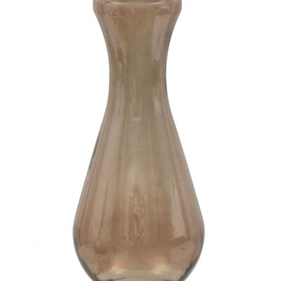 BOUGEOIR VERRE RECYCLÉ BRUN Ø CM 22X75 (FABRIQUÉ EN ESPAGNE) D1903560001