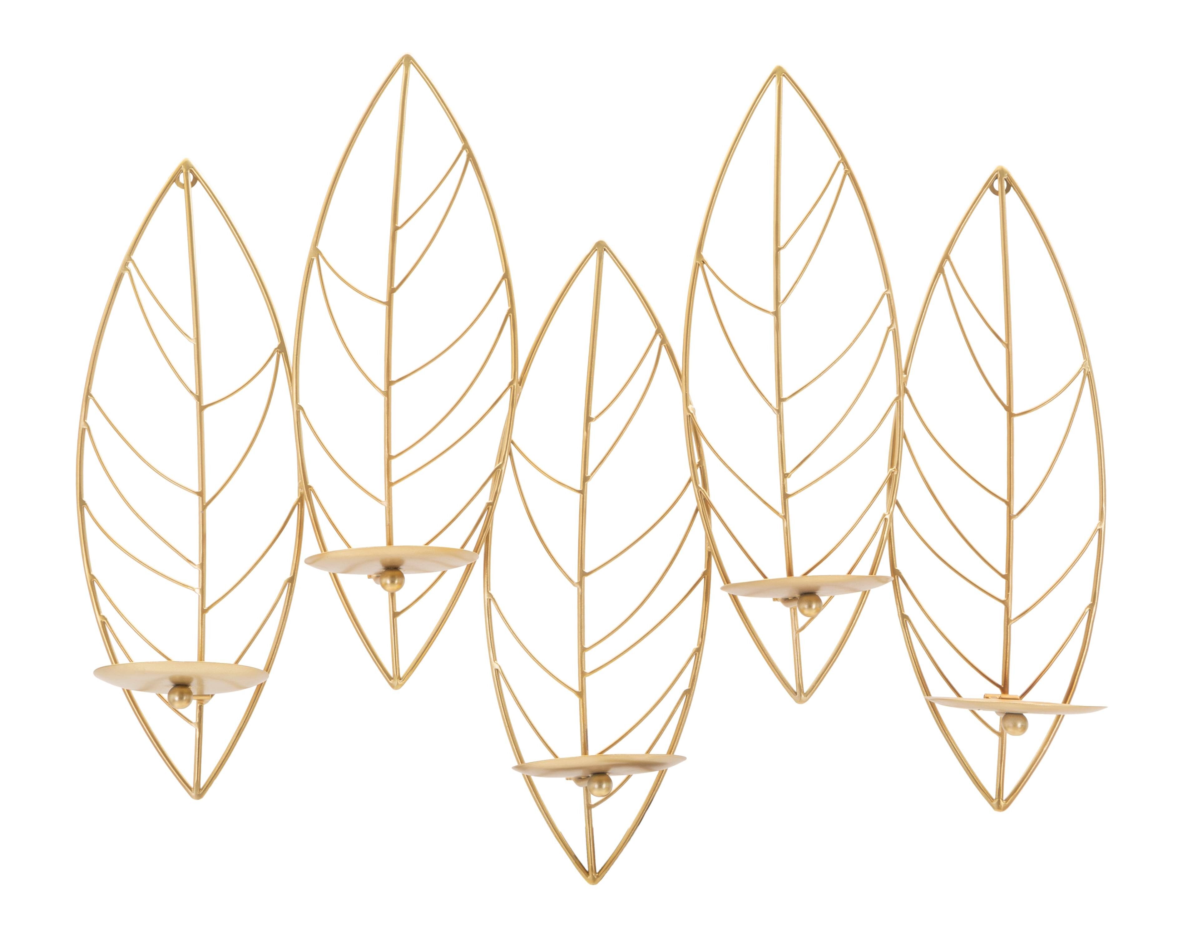 PORTACANDELE DA PARETE FOGLIA CM 66X14X56 D1903900000