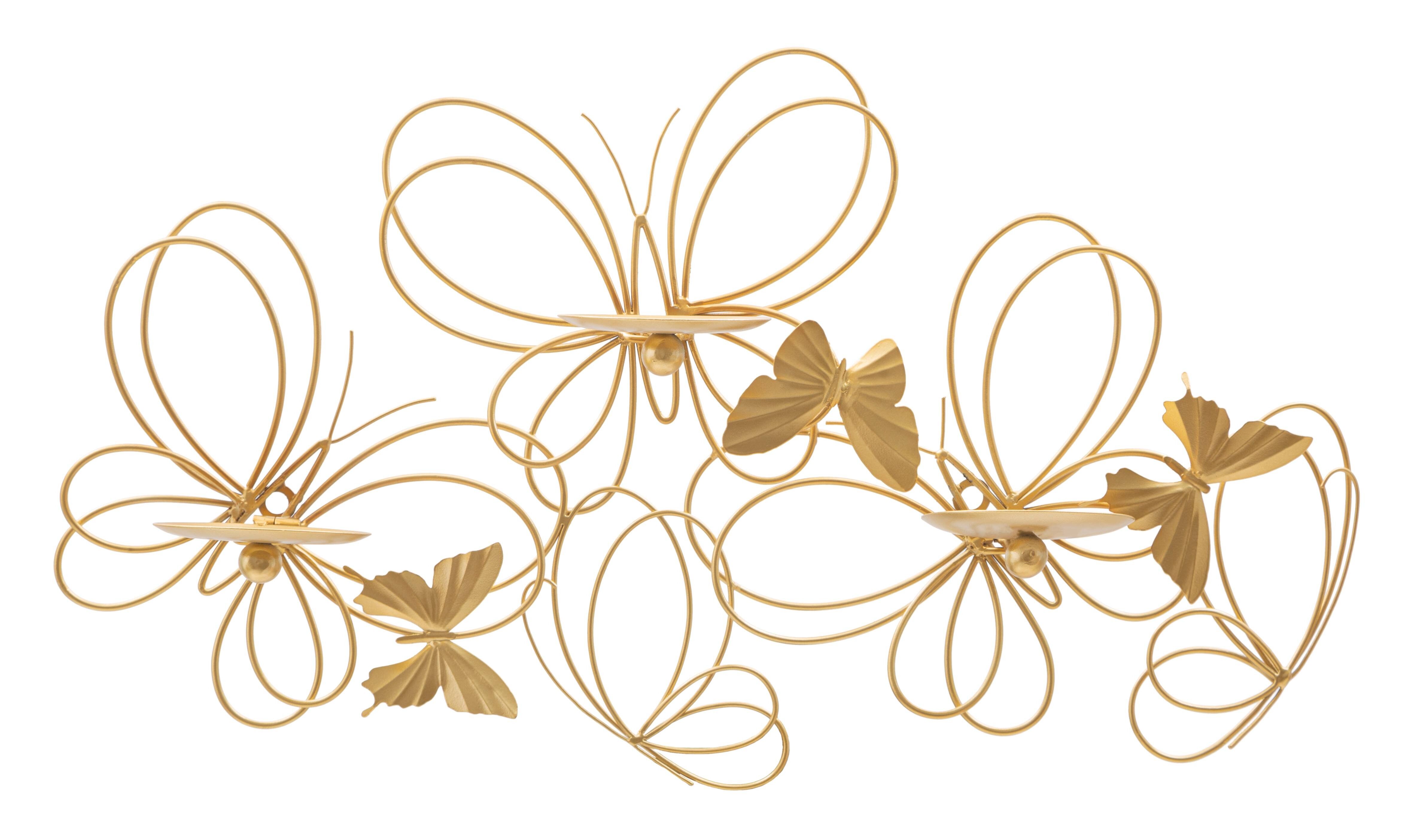 PORTACANDELE DA PARETE FARFALLE CM 61X12X34 D1903920000