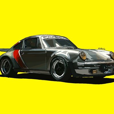 Cyberpunk Inspiration Porsche 911 Druck