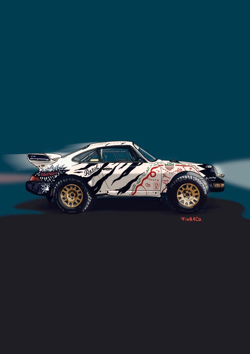 Dakar-Porsche-Druck