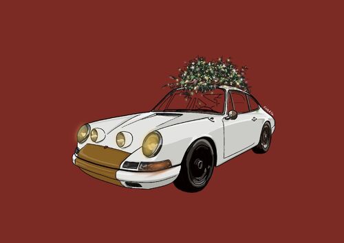 Porsche Christmas Tree Print