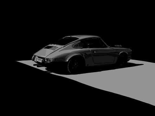 The Light in Art. Porsche 911 Print