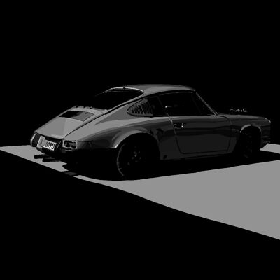 The Light in Art. Porsche 911 Print