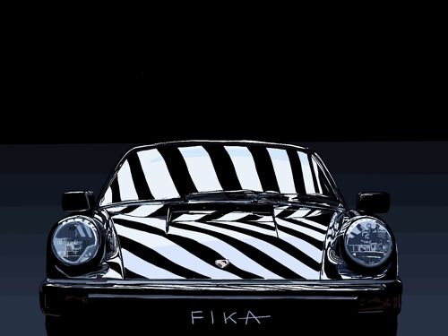Zebra Porsche Print