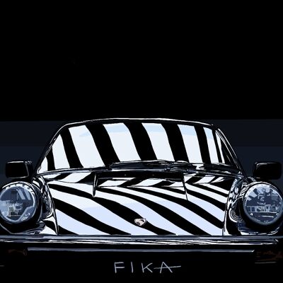 Zebra Porsche Print