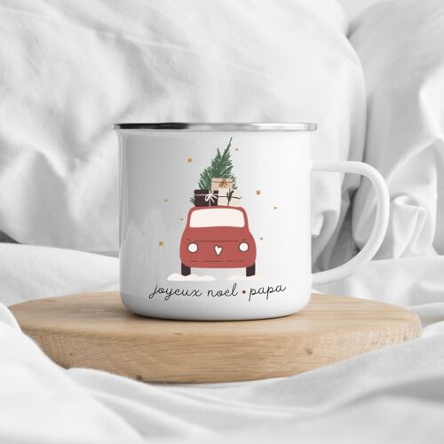 Mug - Voiture vintage - Joyeux Noël Papa